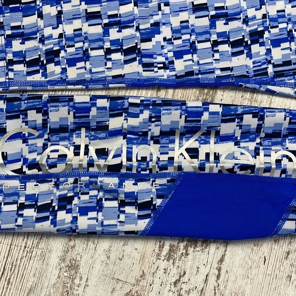 CALVIN KLEIN NWT Blue Performance Wick Compression Athletic Leggings Size Small - Picture 8 of 9